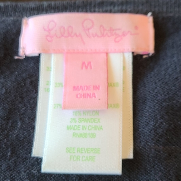 Lilly Pulitzer navy fringe crew neck sweater - Picture 12 of 13